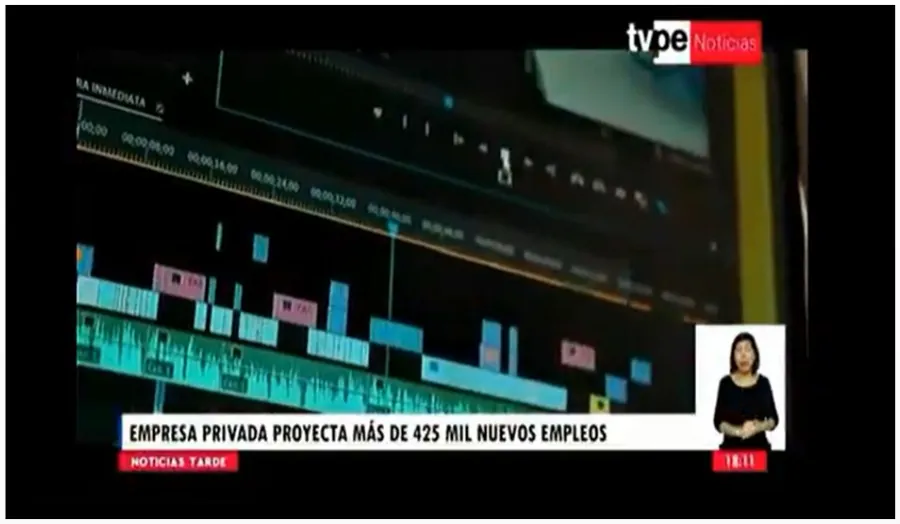Captura: TV Perú — Empresa privada proyecta más de 425 mil nuevos empleos